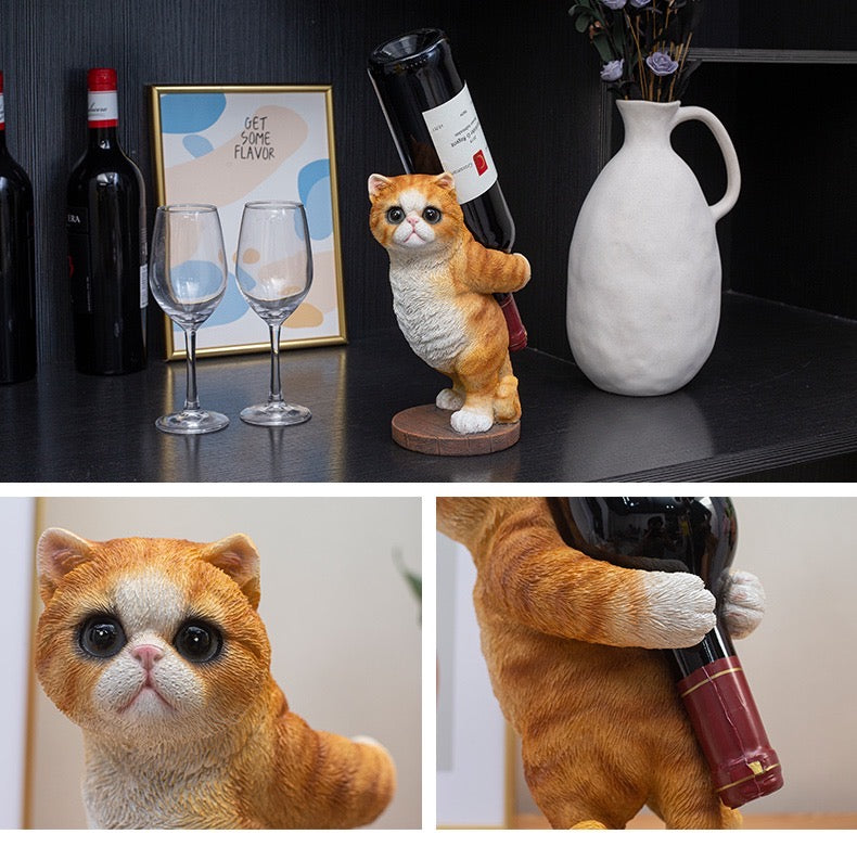 Cute Pussy Cat 3D Wine Holder