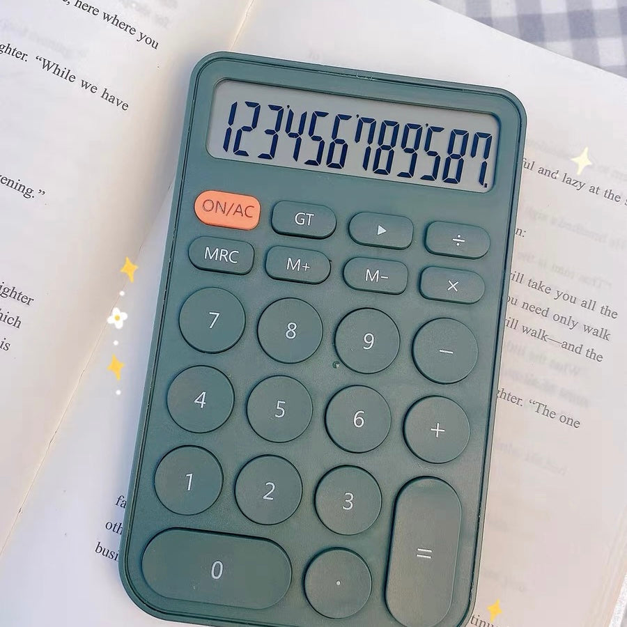 Cute Pastel Candy Color Hand Size Mini Calculator