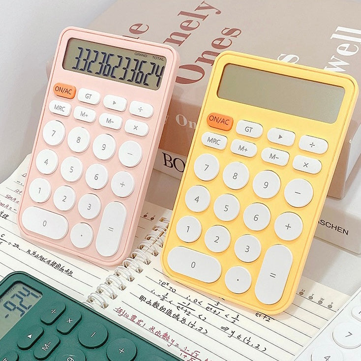 Cute Pastel Candy Color Hand Size Mini Calculator