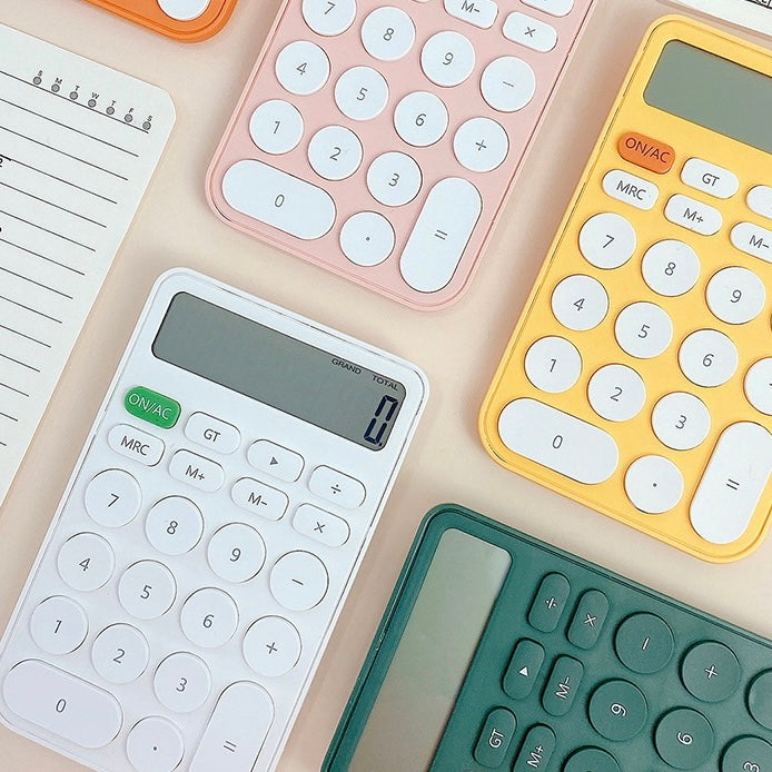 Cute Pastel Candy Color Hand Size Mini Calculator