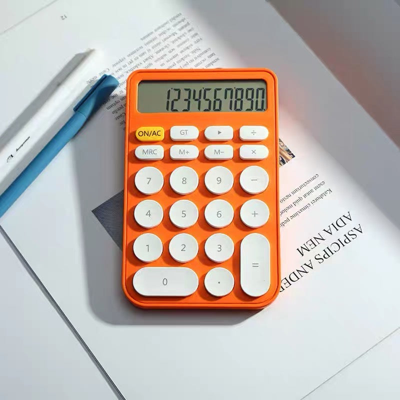 Cute Pastel Candy Color Hand Size Mini Calculator