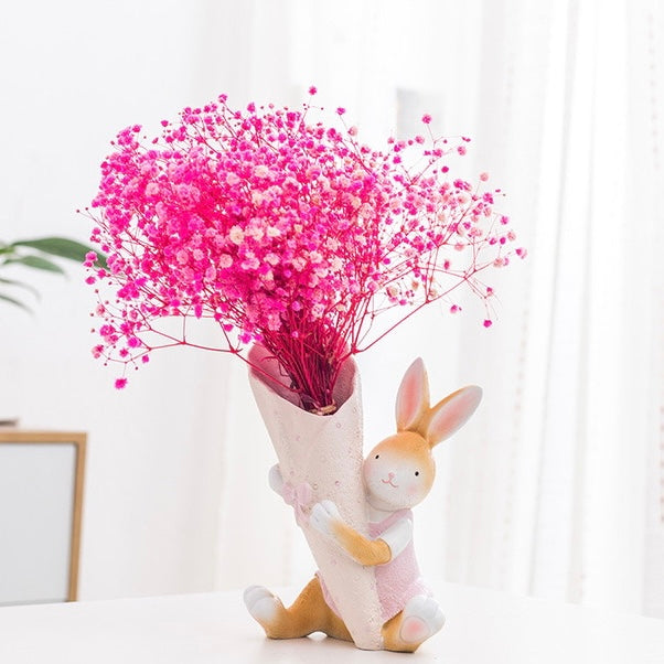 Kawaii Blushing Bunny Rabbit Home Decor Vase