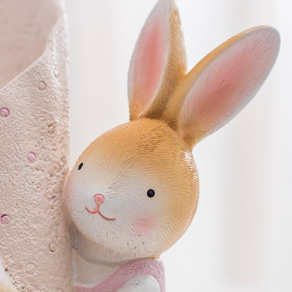 Kawaii Blushing Bunny Rabbit Home Decor Vase