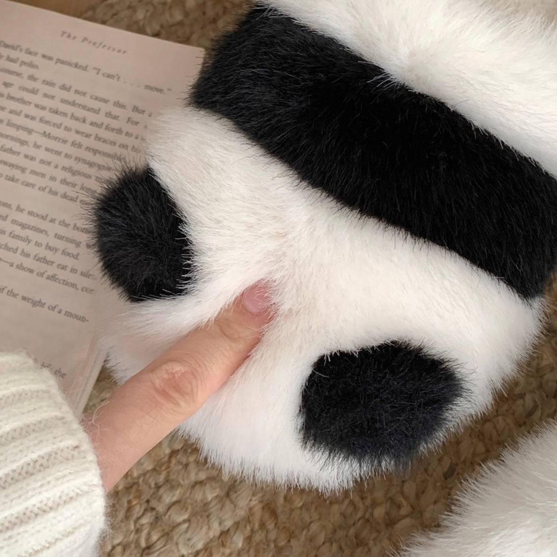 Cute Fluffy Panda Soft Winter Home Slippers