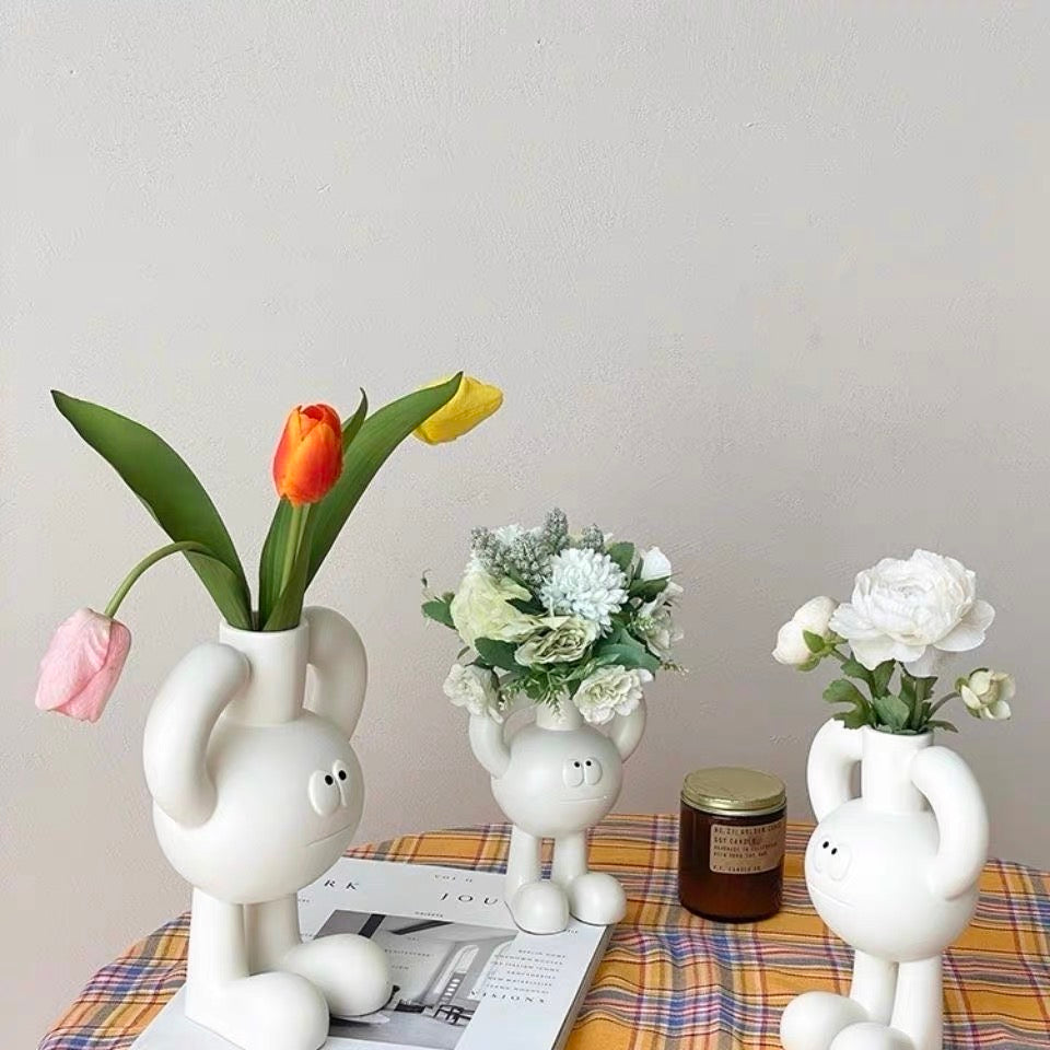 Cute Mr. Big Toe Ceramic Mini Vase