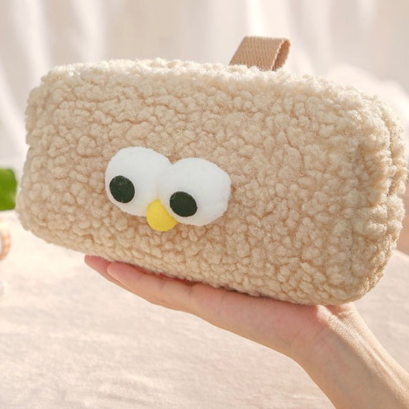 Cute Fluffy Mr Eye Ball Big Size Pencil Case