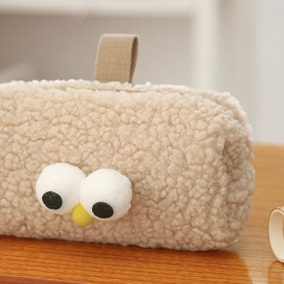 Cute Fluffy Mr Eye Ball Big Size Pencil Case