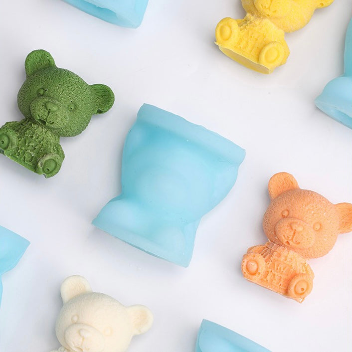 Cute Kawaii Teddy Bear 3D Ice Cube Silicone Mold
