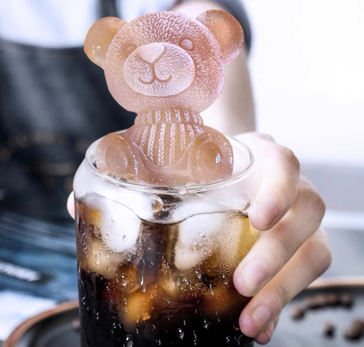 Cute Kawaii Teddy Bear 3D Ice Cube Silicone Mold