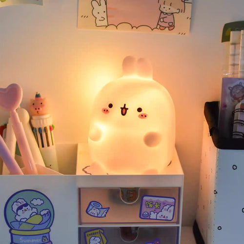 Kawaii Bunny Rabbit Silicone LED Bedside Night Light - Peachymart