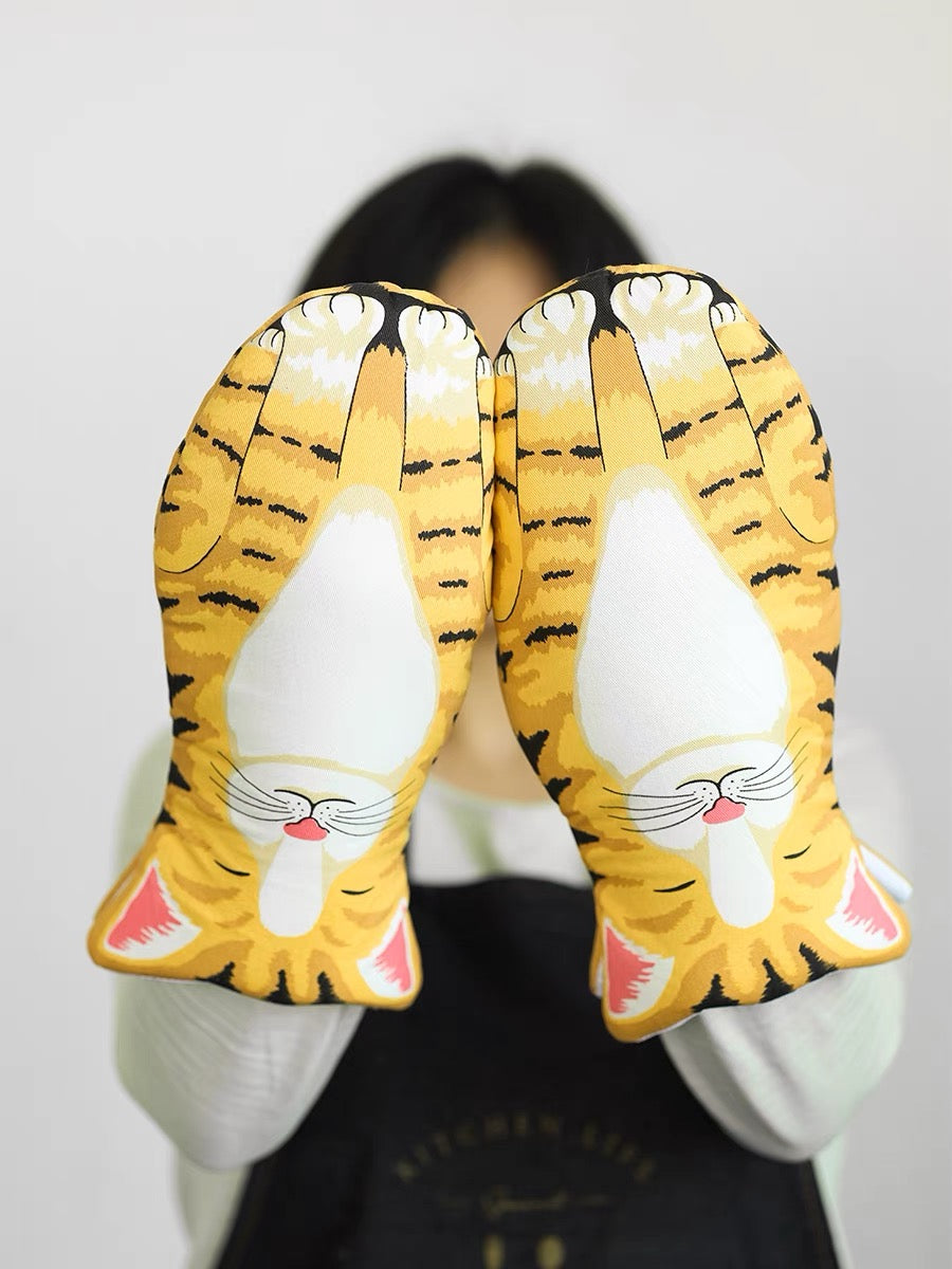 Cute Kawaii Cat Paw Heat Resistant Oven Mitts