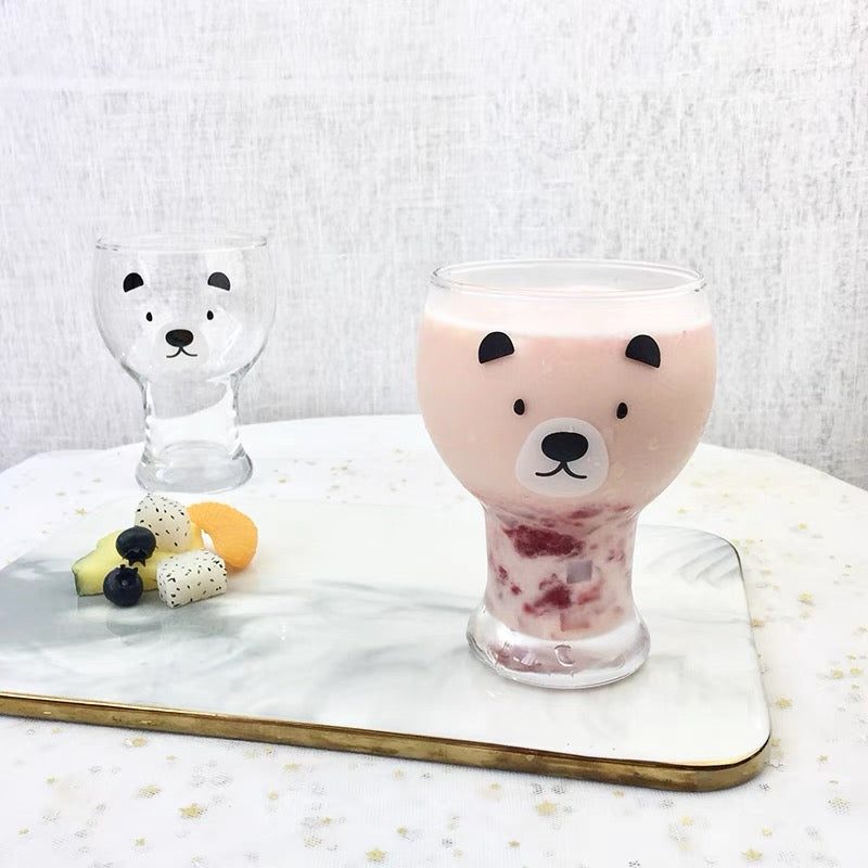 Cute Kawaii Teddy Bear Transparent Beer Glass