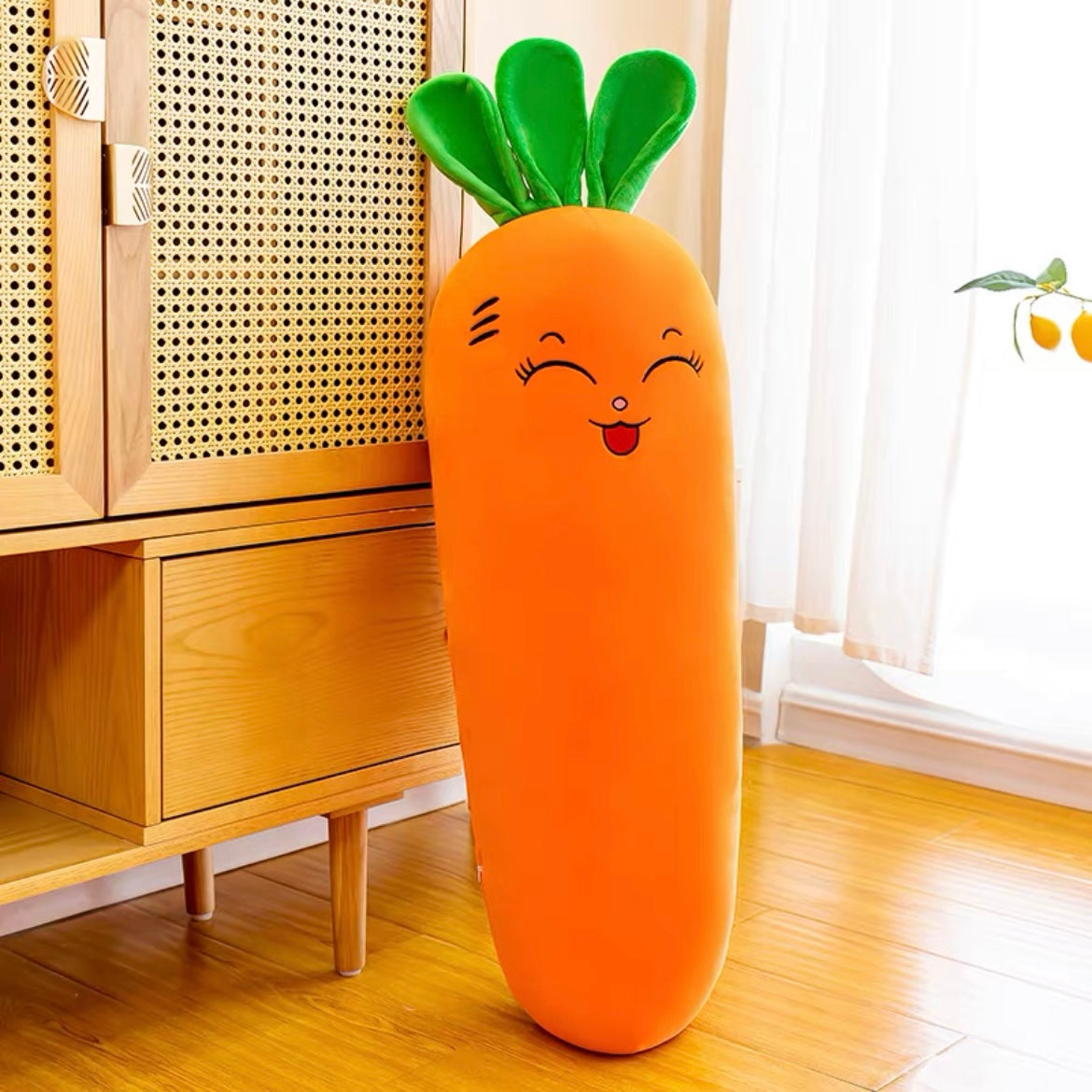Cute Cheeky Funny Novelty Carrot Plush Cushion