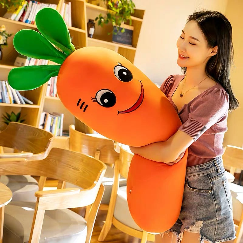 Cute Cheeky Funny Novelty Carrot Plush Cushion