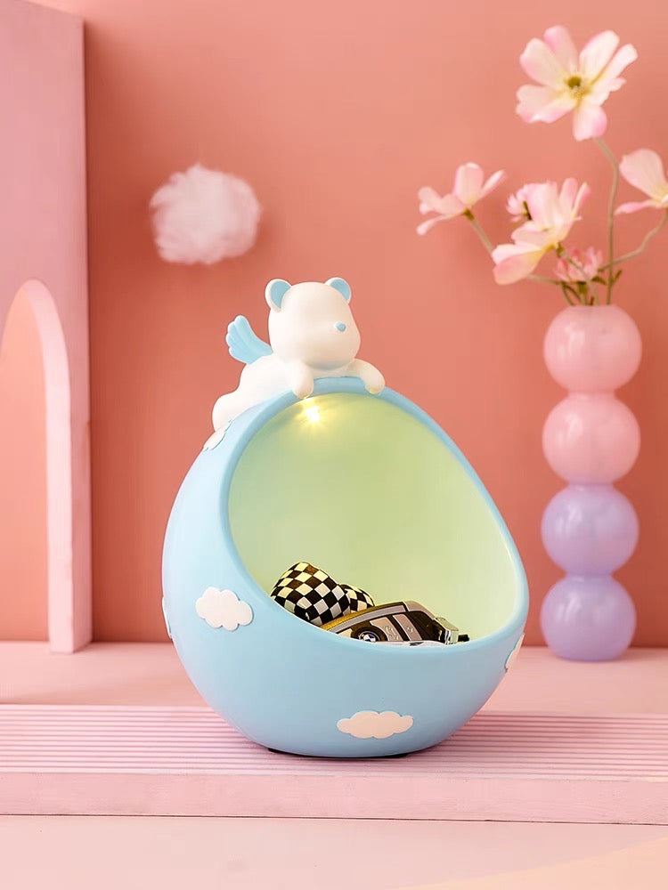 Cute Bear on Clouds Home Decorative Tray Holder