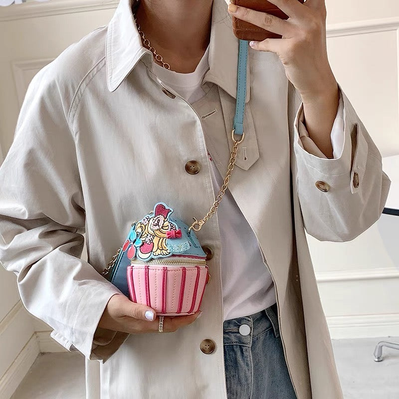 Cute 3D Colourful Sweet Ice Cream Cup Cross Body Bag