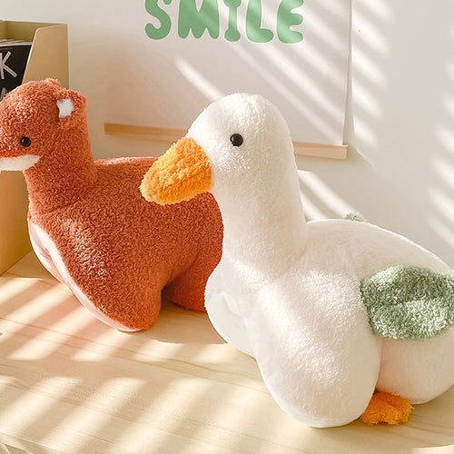 Cute Soft Swan Deer Fox Friends Foldable Napping Pillow Plush - Peachymart