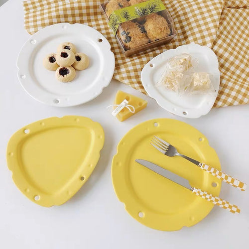 Cute Holey Yummy Cheese Style Plate Set - Peachymart