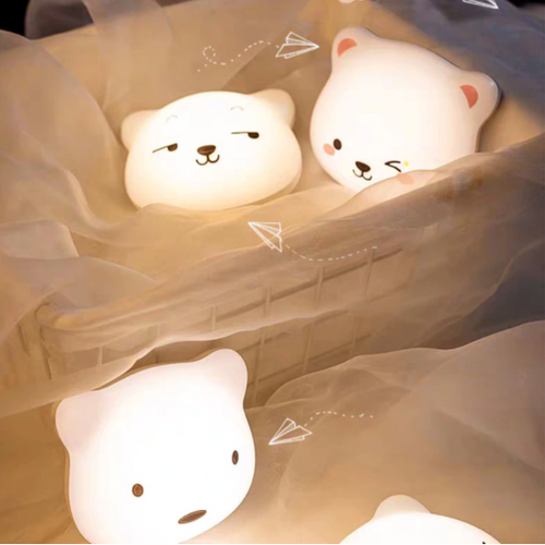 Cute Bear USB Touch-Sensor Night Wall Light - Peachymart