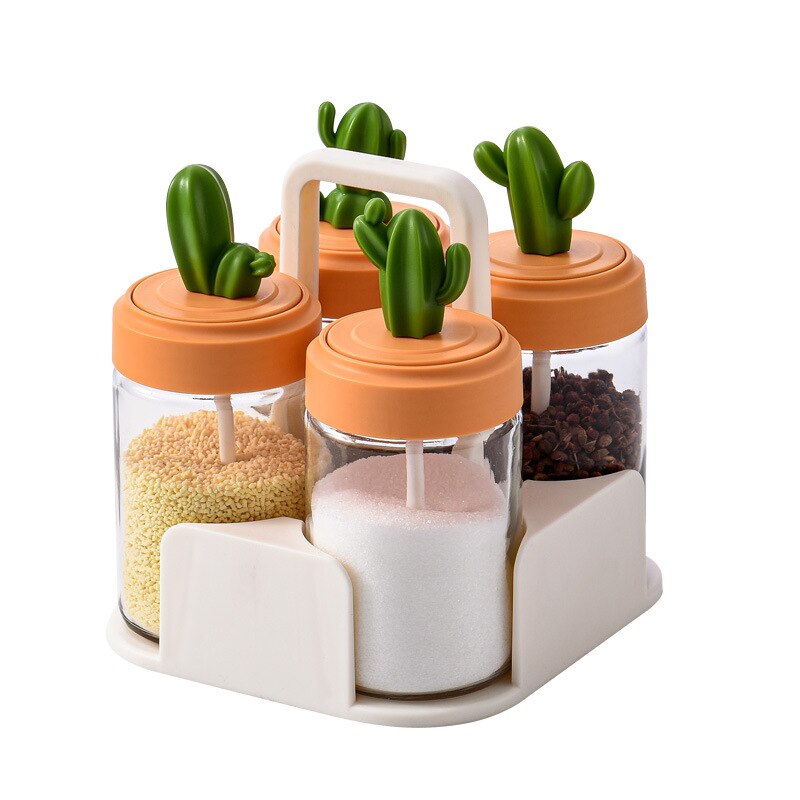 Cute Pastel Colour Condiment Seasoning Storage Container Set - Peachymart