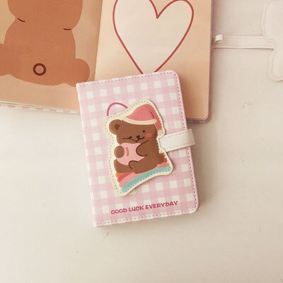 Kawaii Notebook, Cute Bear Journal Notebook, Bear Journal for Girls, Cute Journal for Girls, Kawaii Journal, Soft PU Leather Cover, 6.6 x 4.9 inch (