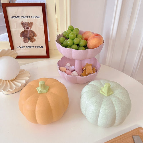 Cute Nordic Style Pastel Pumpkin Tray Organizer Storage - Peachymart