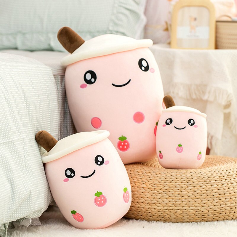 New Cute Bubble Milk Tea Boba Cup Soft Stuffed Plush Pillow Cushion Kawaii  Toys