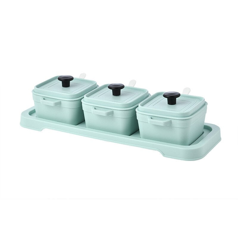 Cute Pastel Colour Condiment Seasoning Storage Container Set