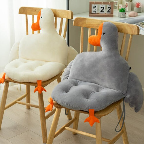 Cute Create Soft Fluffy Goose Plush Chair Cushion - Peachymart