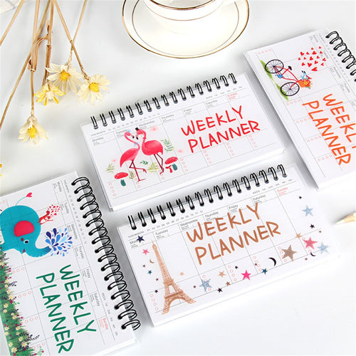 Cute Transparent Illustrated Weekly Planner Diary Journal - Peachymart