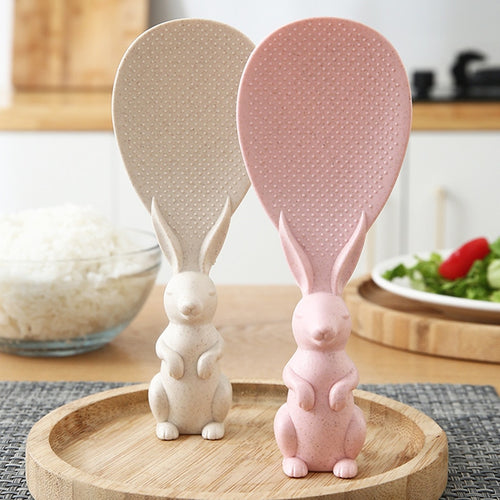 Kawaii Bunny Rabbit Stand Up Rice Shovel Spoon - Peachymart