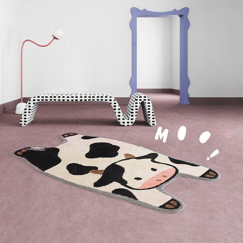 Cute Cow Full Body Shape Long Door Entrance & Bathroom Mat - Peachymart