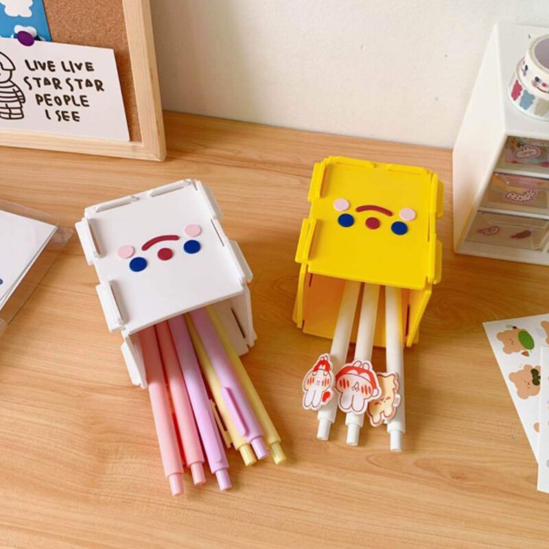 Kawaii Rotating Cute Sticker Stationery and Pen Organiser Holder -  Peachymart