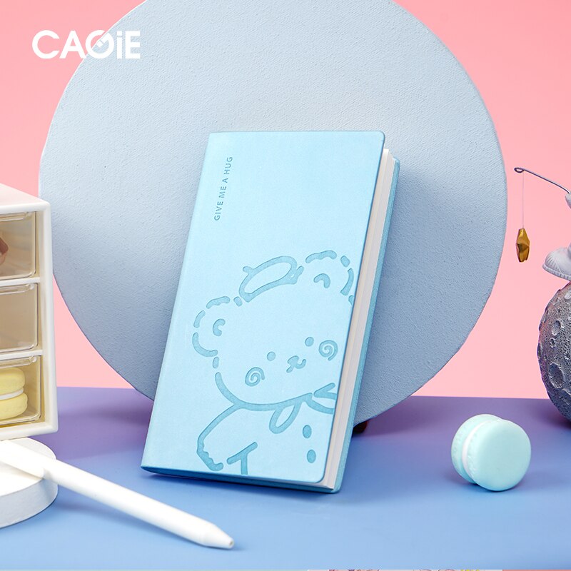 Kawaii Cartoon Animal Leather Cover Journal Notebook Sketchbook for School