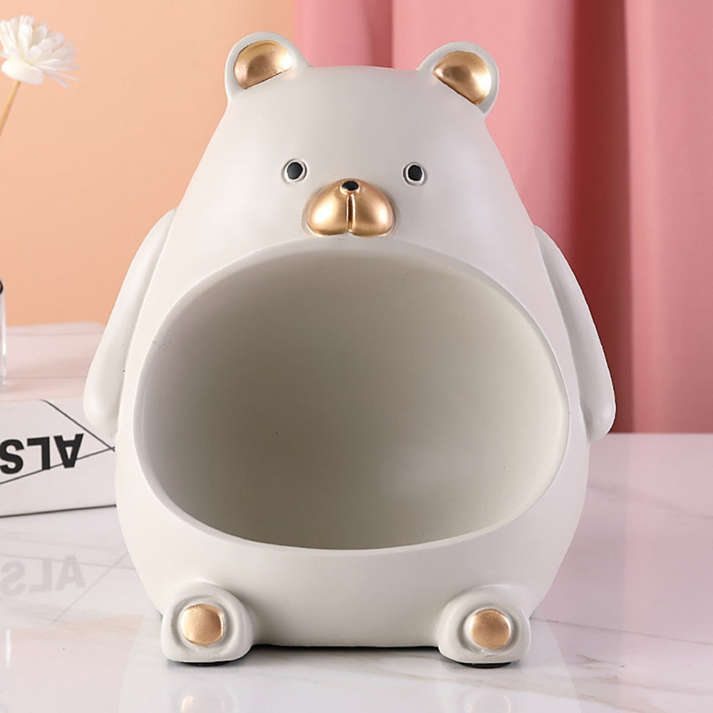 Cute Bear & Crab Style Soft Plush Car Tissue Box Holder - Peachymart