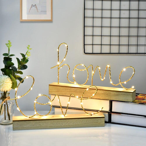 LOVE & HOME LED Display Letters Light Decoration Table Light - Peachymart
