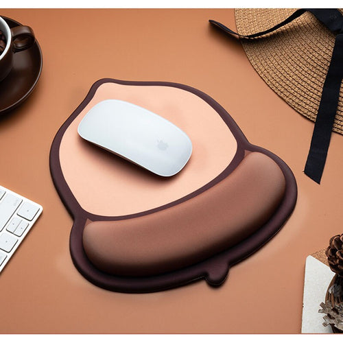 Cute 3D Chestnut Ergonomic Silicone Mouse Pad - Peachymart