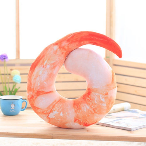 Cute Creative Shrimp & Croissant U-Shape Neck Pillow - Peachymart