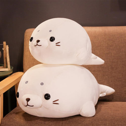 Cute Down Cotton Seal Stuffed Animal Cushion Plushy - Peachymart
