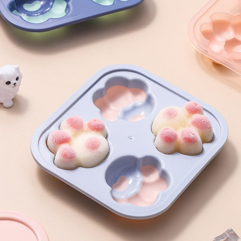 Cute Silicone Cat Paw Shaped Ice Cube/ Chocolate Tray Mold