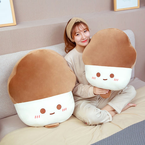 Cute Kawaii Stuffed Chocolate Ice Cream Toy Cushion Plush - Peachymart