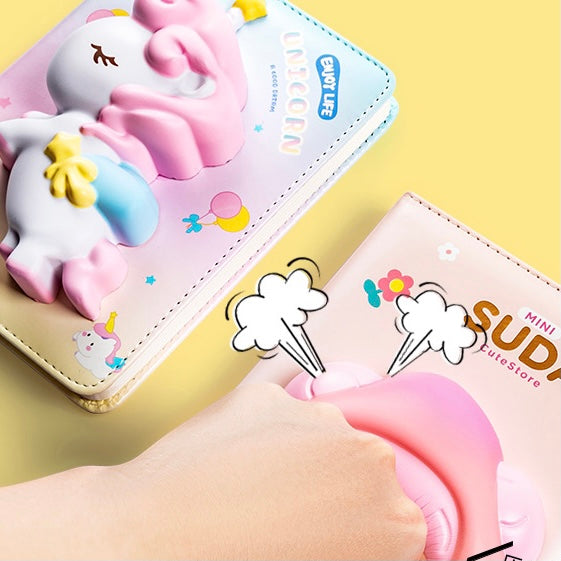 Cute Kawaii Bear & Bunny Leather Flap Journal Diary Planner Notebook