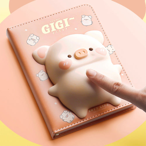 Kawaii Destress 3D Soft Plush Animal Notebook - Peachymart