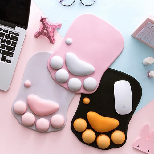 Cute Cat Paw 3D Silicone Wrist Friendly Mouse Pad - Peachymart