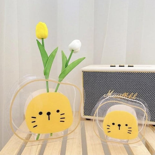 Cute Mr Toast & Mr Cactus Plush Pencil Case Holder - Peachymart