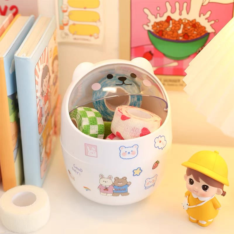 Kawaii Cute Bear Mini Desktop Trash Can Organizer – Kawaii Merchandise