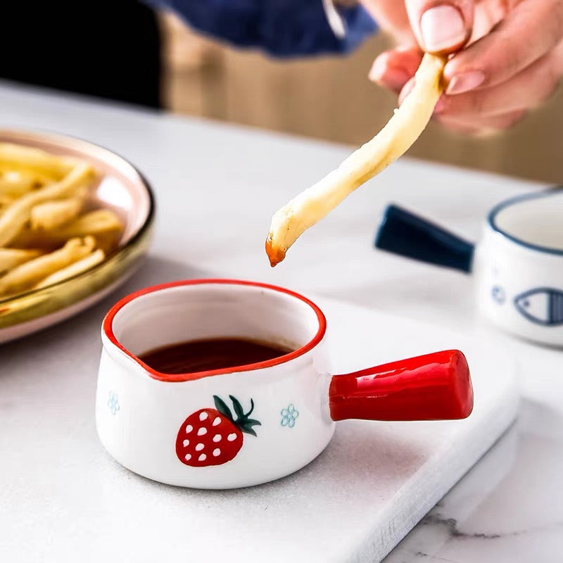 Milk Strawberry Cup Ceramic Japanese Mug Cute Tea Coffee Cups