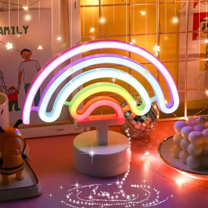 Led Neon Night Light Ornaments Home Decor Kids Girls Kawaii Bedroom Bedside  Lamp Lighting Aesthetic Room Decor