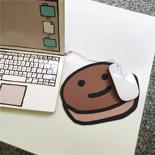 Kawaii Korean Style Smiley Chocolate Chip Cookie Mouse Pad - Peachymart