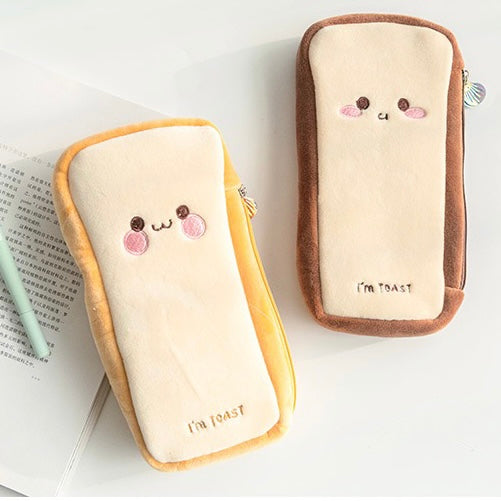 Cute Mr Toast & Pencil Cactus Peachymart Case Plush - Holder Mr
